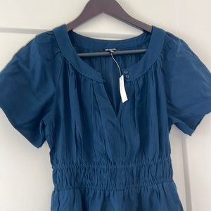 Madewell navy dress, new with tags! Midi length